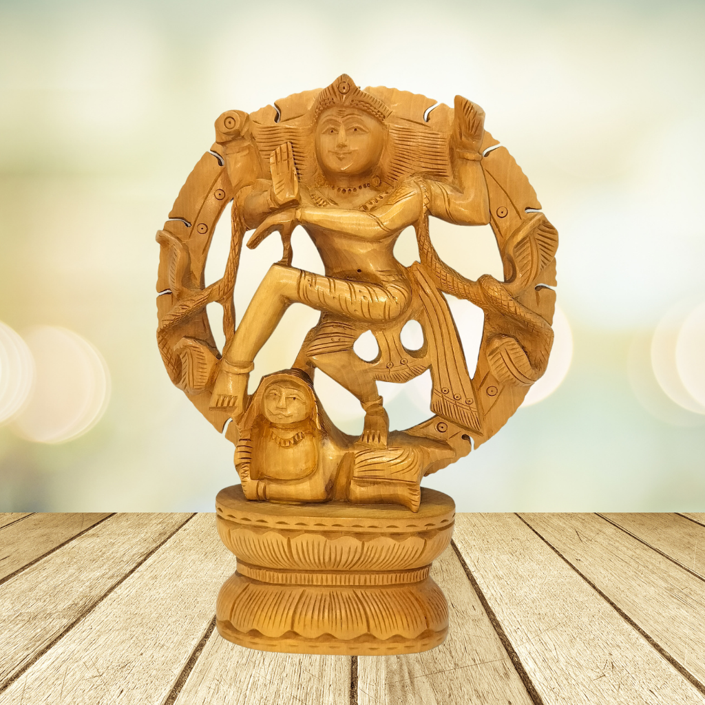 8 inch Nataraj - wood carving