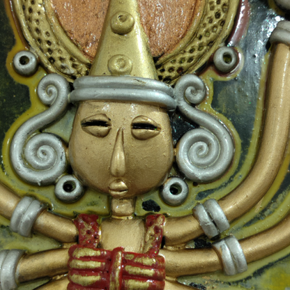 18 X 18 - Maa Durga with 10 hand Star - wall hanging - Fusion Art