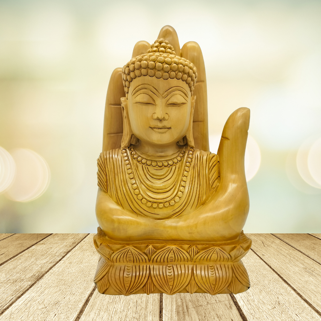 8 inch Buddha Hand - wood carving